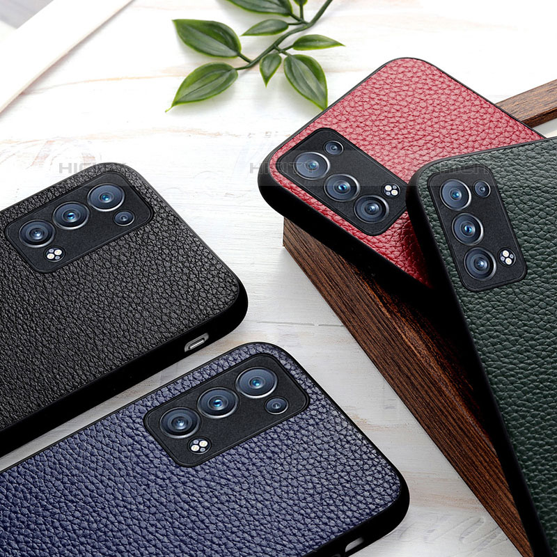 Funda Lujo Cuero Carcasa B02H para Oppo Reno6 Pro 5G