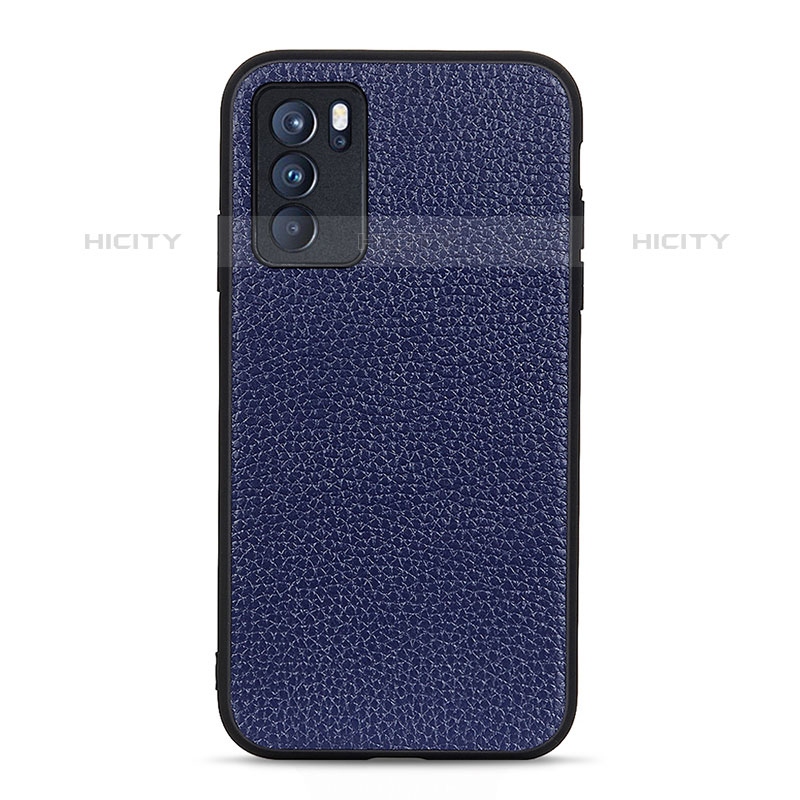 Funda Lujo Cuero Carcasa B02H para Oppo Reno6 Pro 5G India