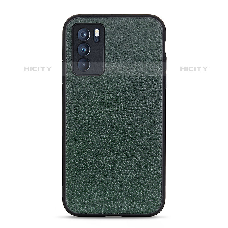 Funda Lujo Cuero Carcasa B02H para Oppo Reno6 Pro 5G India