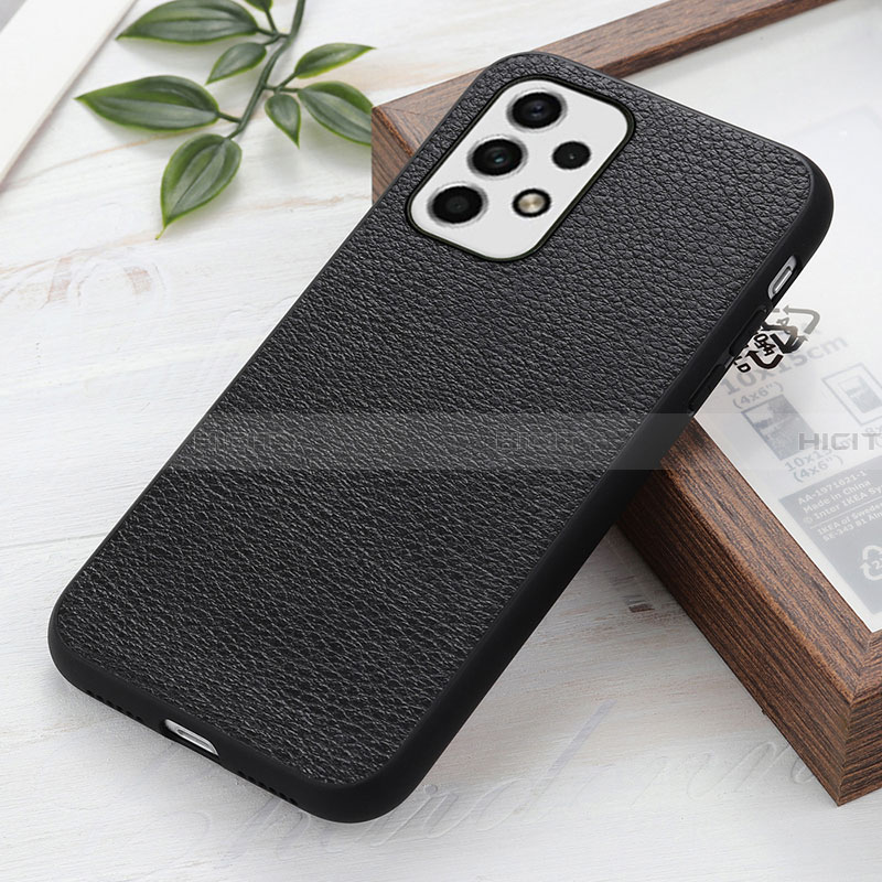 Funda Lujo Cuero Carcasa B02H para Samsung Galaxy A23 4G Negro