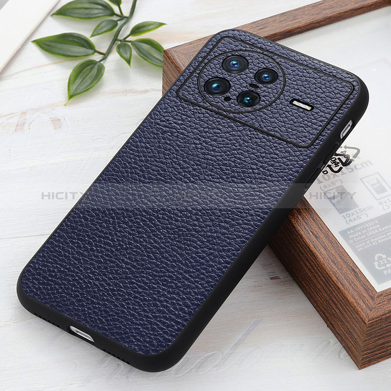 Funda Lujo Cuero Carcasa B02H para Vivo X Note Azul