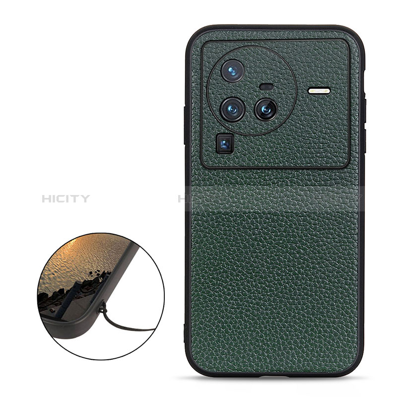 Funda Lujo Cuero Carcasa B02H para Vivo X80 Pro 5G