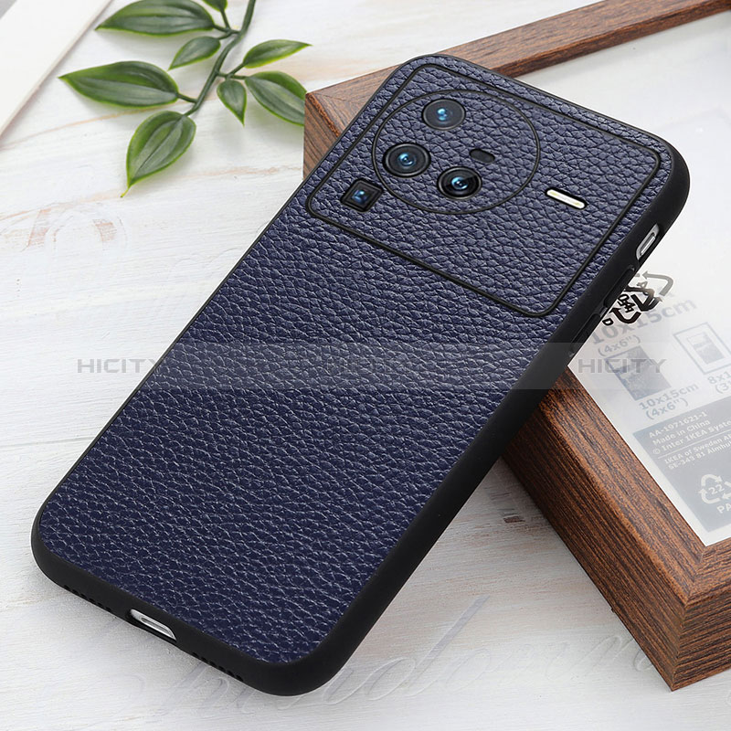 Funda Lujo Cuero Carcasa B02H para Vivo X80 Pro 5G