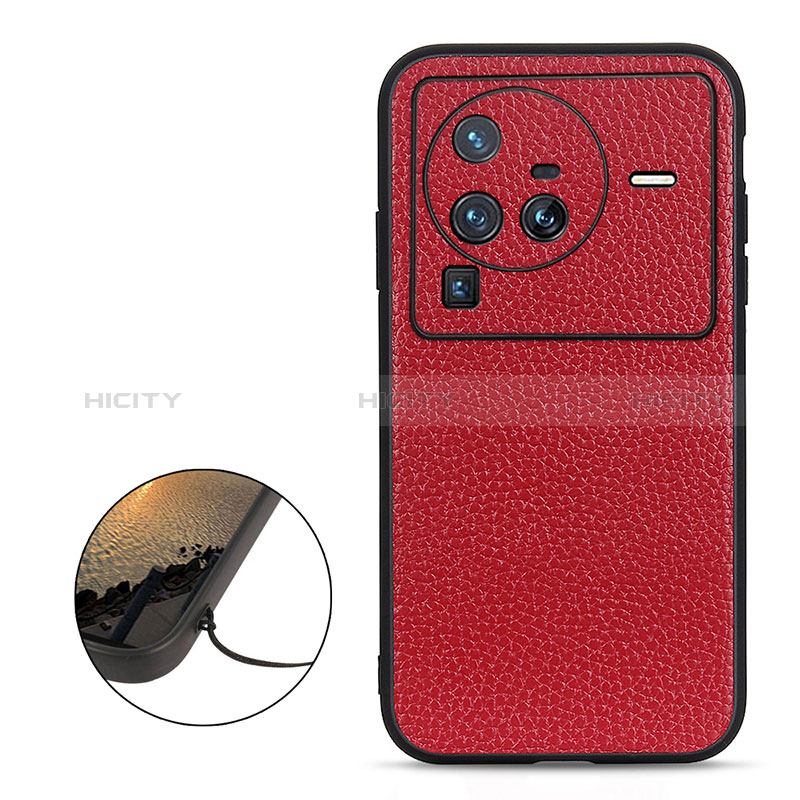 Funda Lujo Cuero Carcasa B02H para Vivo X80 Pro 5G