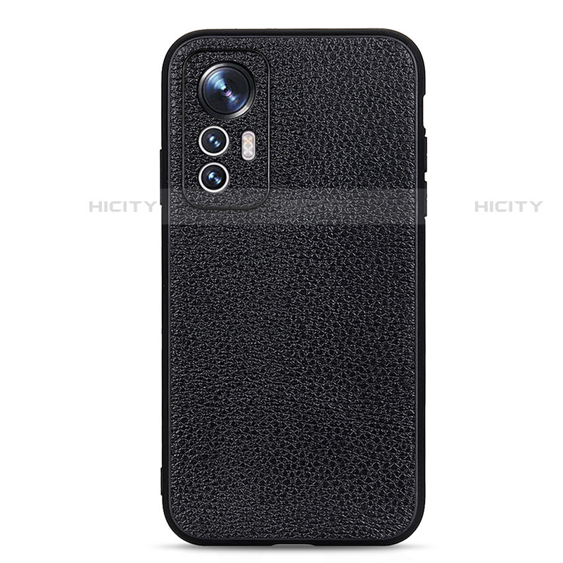 Funda Lujo Cuero Carcasa B02H para Xiaomi Mi 12 Pro 5G Negro