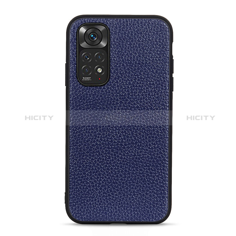 Funda Lujo Cuero Carcasa B02H para Xiaomi Redmi Note 11S 4G Azul