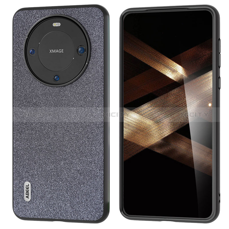 Funda Lujo Cuero Carcasa B03H para Huawei Mate 60 Pro Negro