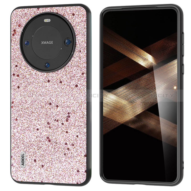 Funda Lujo Cuero Carcasa B03H para Huawei Mate 60 Rosa