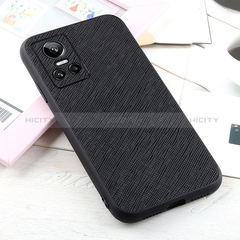 Funda Lujo Cuero Carcasa B03H para Realme GT Neo3 5G Negro