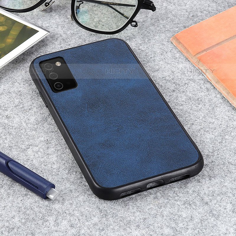 Funda Lujo Cuero Carcasa B03H para Samsung Galaxy M02s Azul