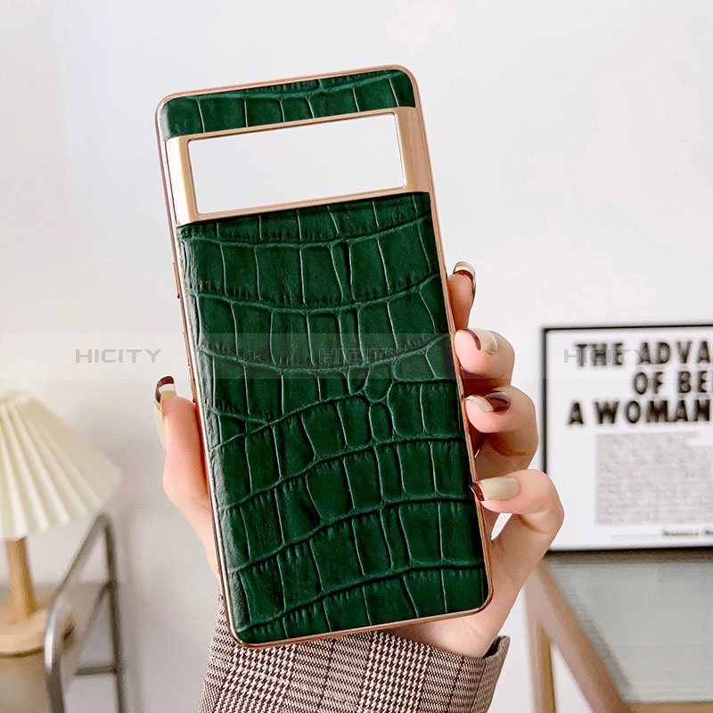 Funda Lujo Cuero Carcasa B04H para Google Pixel 6 5G Verde