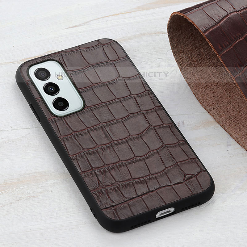 Funda Lujo Cuero Carcasa B04H para Samsung Galaxy F23 5G Marron