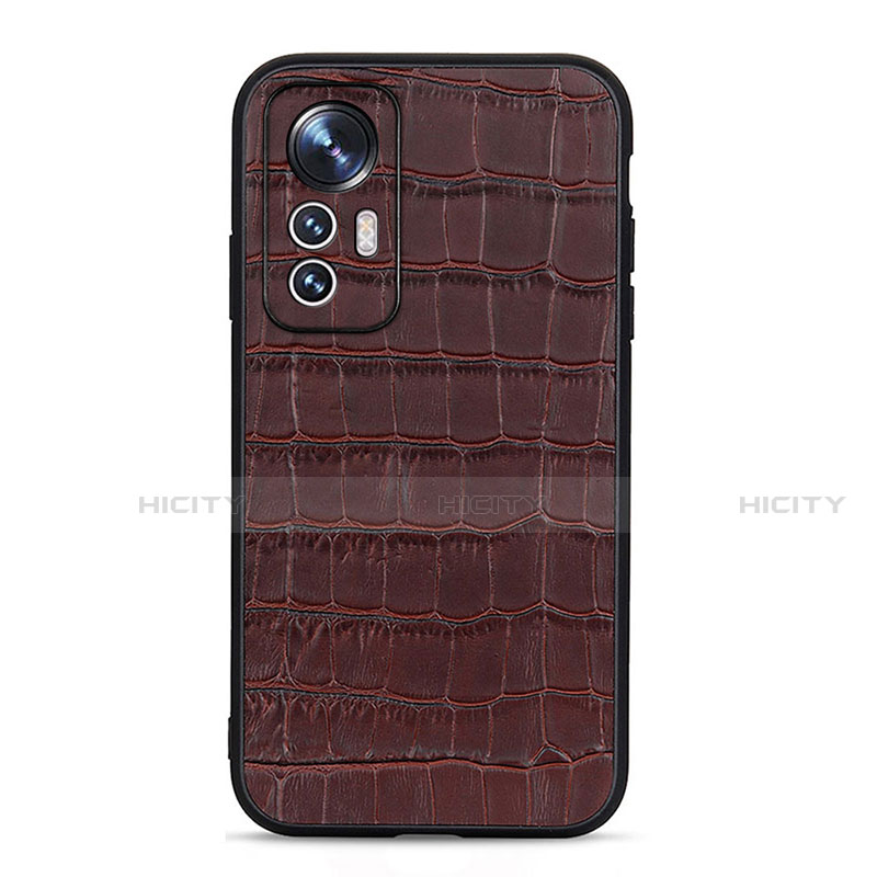 Funda Lujo Cuero Carcasa B04H para Xiaomi Mi 12 5G Marron