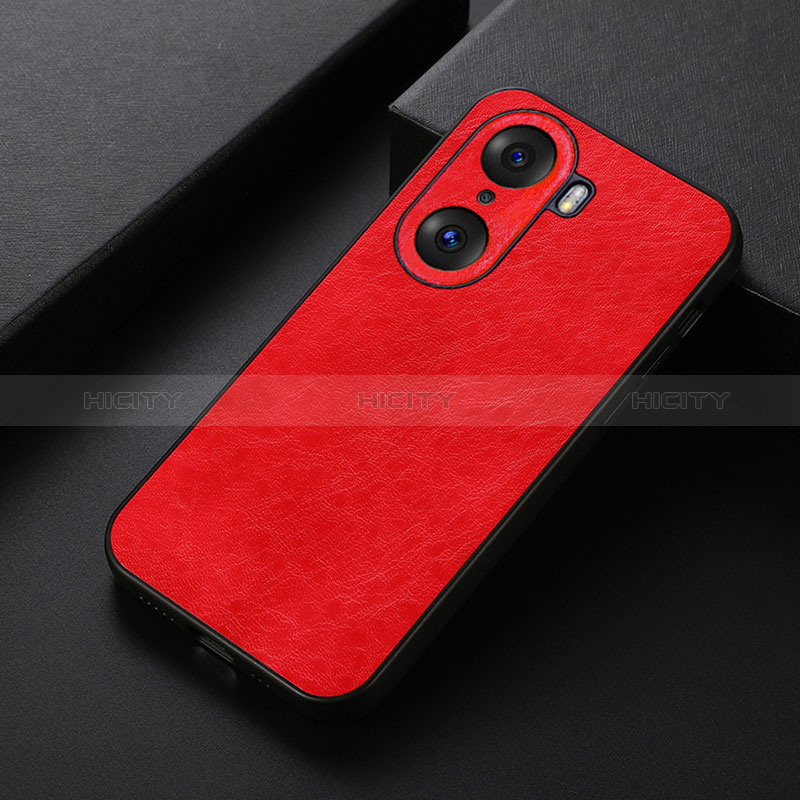 Funda Lujo Cuero Carcasa B05H para Huawei Honor 60 5G Rojo