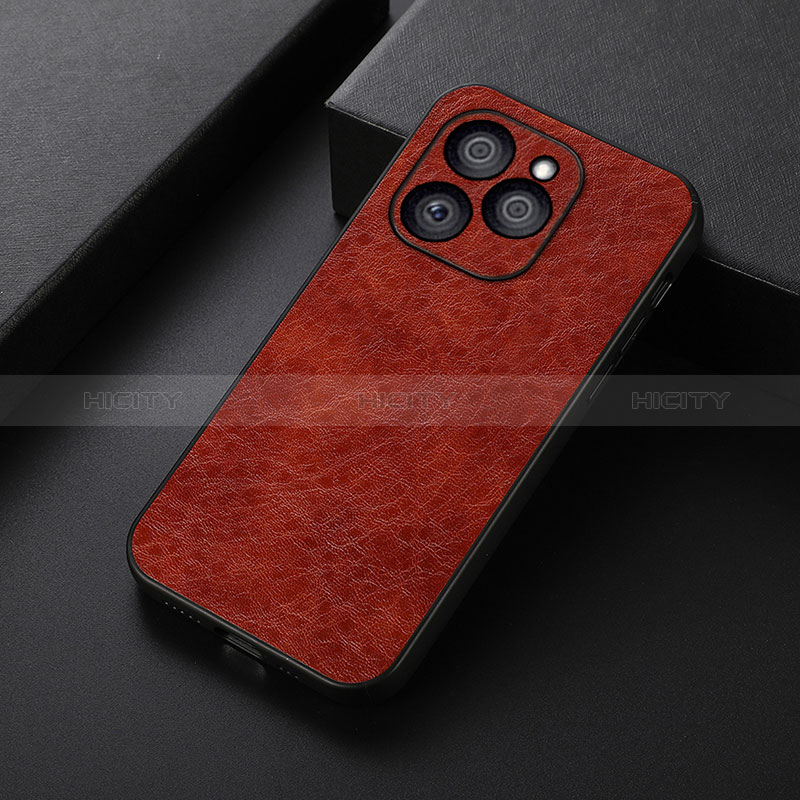 Funda Lujo Cuero Carcasa B05H para Huawei Honor 60 SE 5G Marron