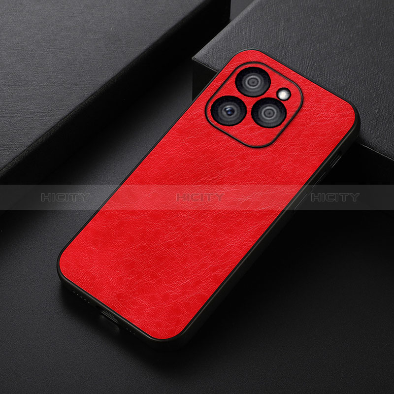 Funda Lujo Cuero Carcasa B05H para Huawei Honor 60 SE 5G Rojo