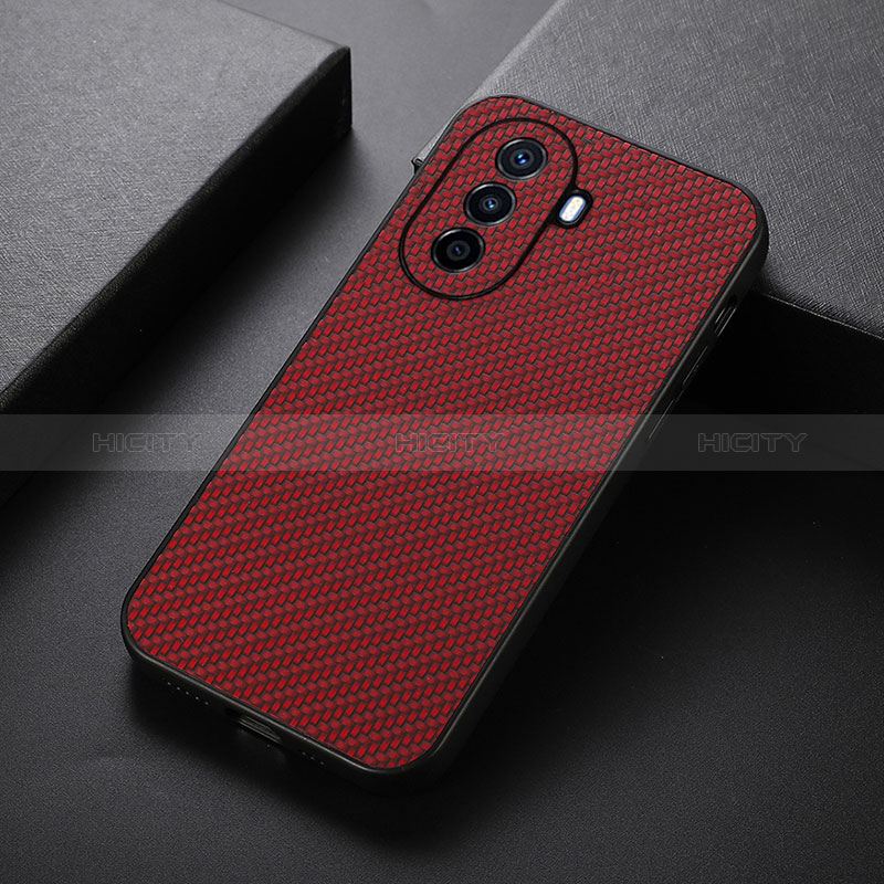 Funda Lujo Cuero Carcasa B05H para Huawei Nova Y71 Rojo