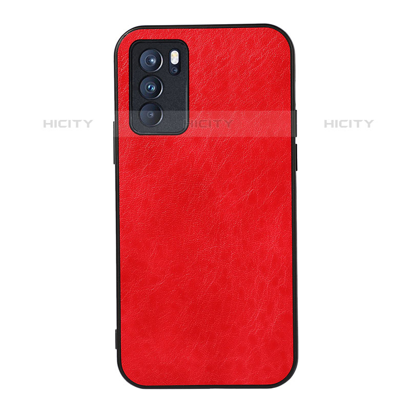 Funda Lujo Cuero Carcasa B05H para Oppo Reno6 Pro 5G India