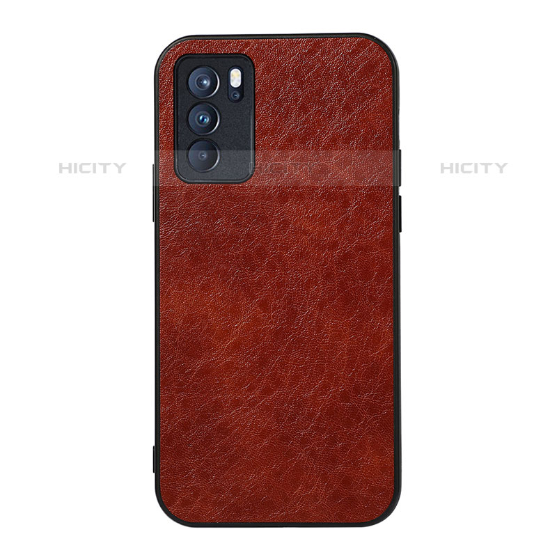 Funda Lujo Cuero Carcasa B05H para Oppo Reno6 Pro 5G India