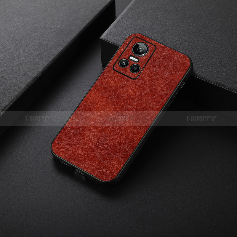 Funda Lujo Cuero Carcasa B05H para Realme GT Neo3 5G Marron