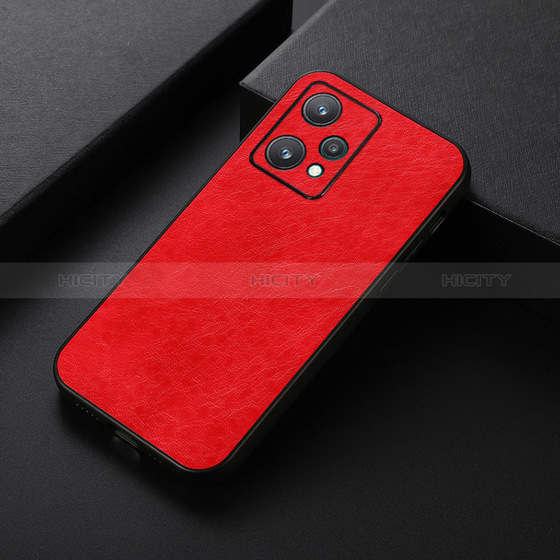 Funda Lujo Cuero Carcasa B05H para Realme V25 5G Rojo