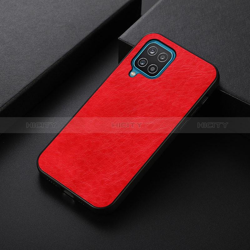 Funda Lujo Cuero Carcasa B05H para Samsung Galaxy A12 5G Rojo
