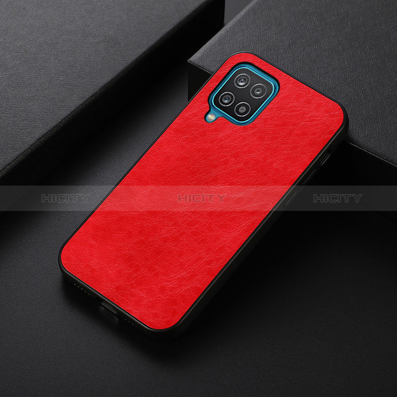 Funda Lujo Cuero Carcasa B05H para Samsung Galaxy A12 Rojo