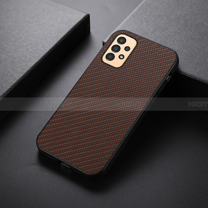 Funda Lujo Cuero Carcasa B05H para Samsung Galaxy A13 4G Marron