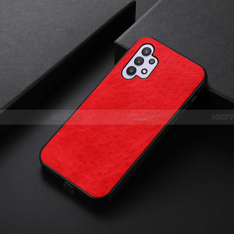 Funda Lujo Cuero Carcasa B05H para Samsung Galaxy A32 4G Rojo