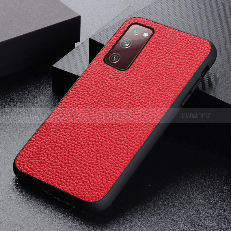 Funda Lujo Cuero Carcasa B05H para Samsung Galaxy S20 FE (2022) 5G Rojo