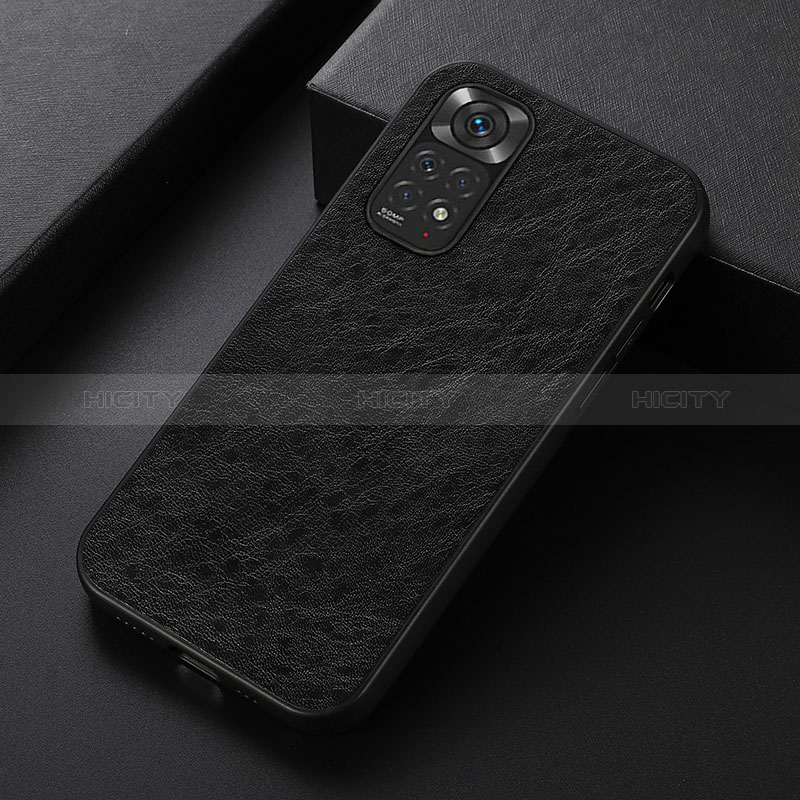 Funda Lujo Cuero Carcasa B05H para Xiaomi Redmi Note 11 4G (2022) Negro