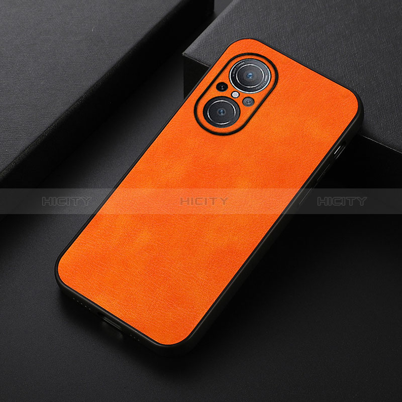 Funda Lujo Cuero Carcasa B06H para Huawei Honor 50 SE 5G Naranja