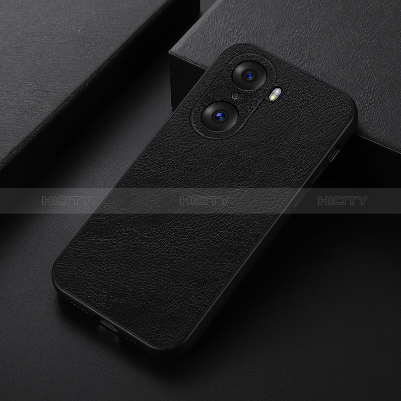 Funda Lujo Cuero Carcasa B06H para Huawei Honor 60 5G Negro