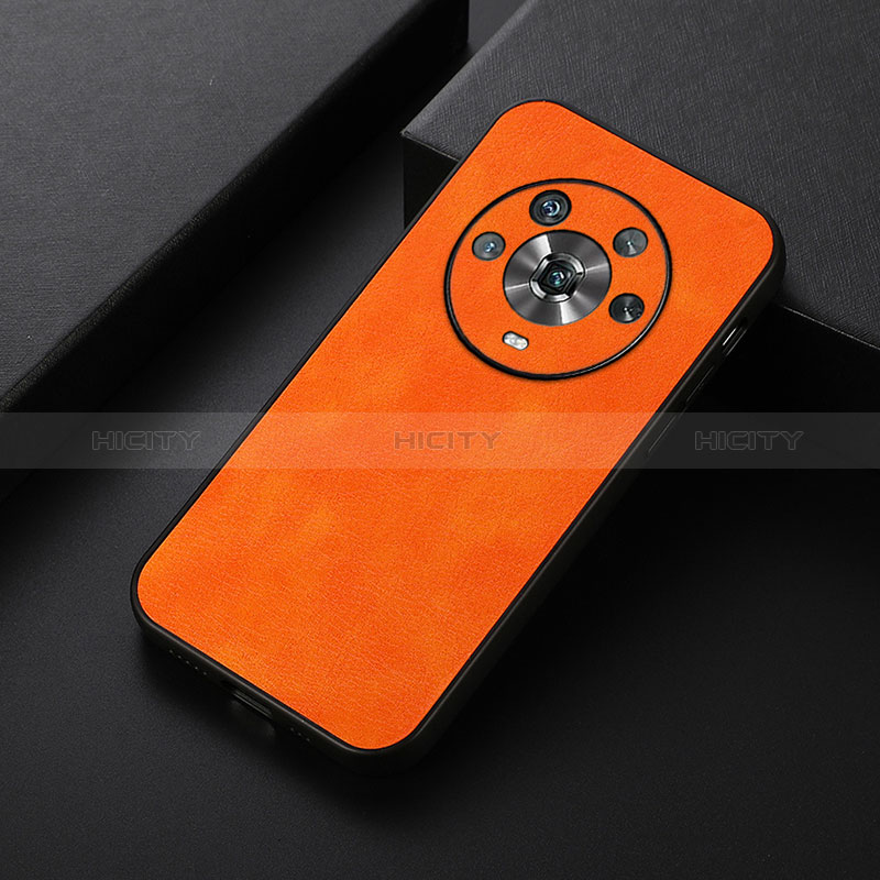 Funda Lujo Cuero Carcasa B06H para Huawei Honor Magic4 5G Naranja