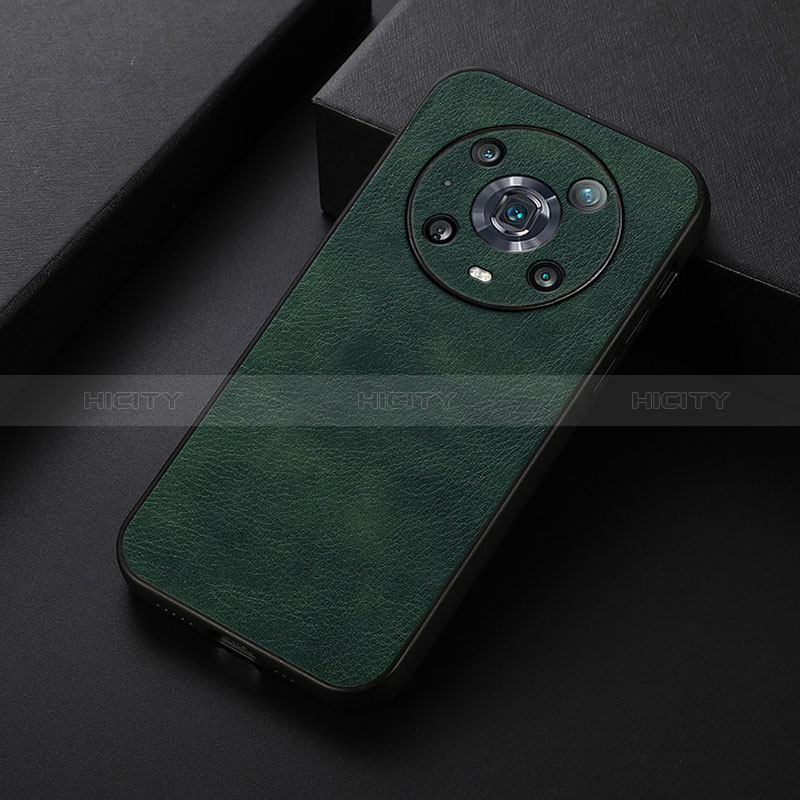 Funda Lujo Cuero Carcasa B06H para Huawei Honor Magic4 Pro 5G Verde