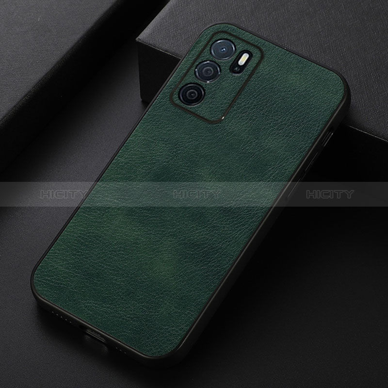 Funda Lujo Cuero Carcasa B06H para Oppo A16 Verde