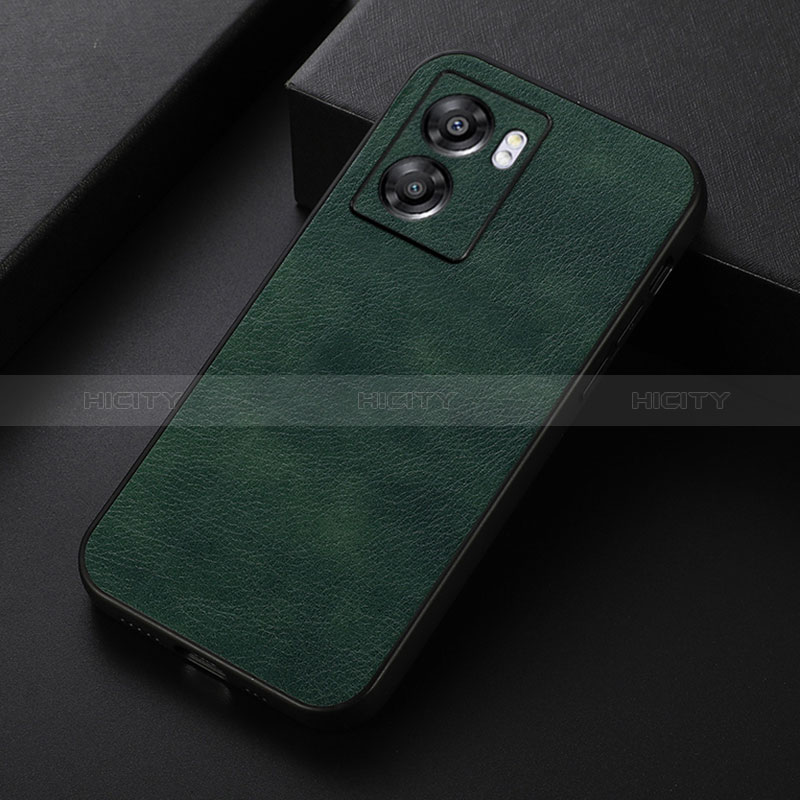 Funda Lujo Cuero Carcasa B06H para Oppo A57 5G Verde