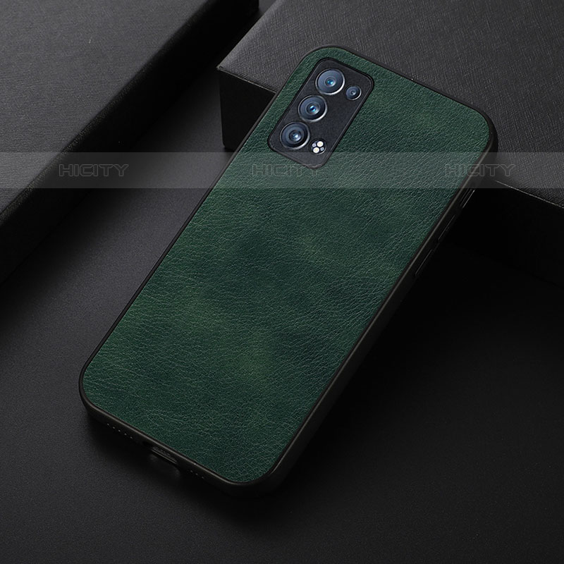 Funda Lujo Cuero Carcasa B06H para Oppo Reno6 Pro 5G Verde