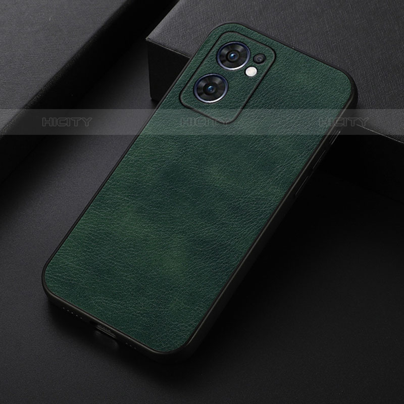 Funda Lujo Cuero Carcasa B06H para Oppo Reno7 5G Verde