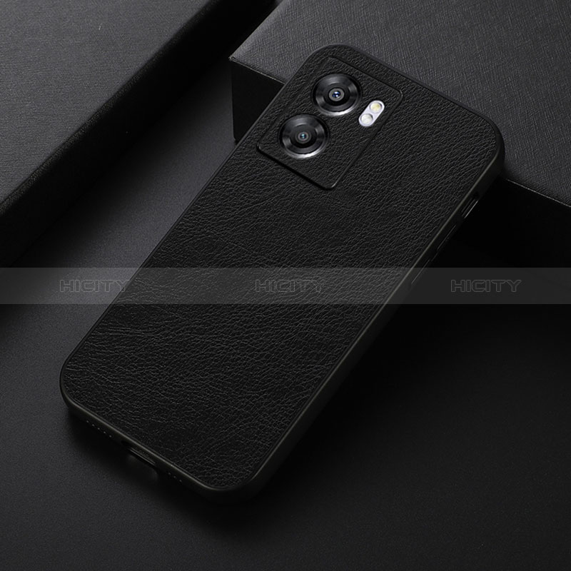 Funda Lujo Cuero Carcasa B06H para Realme Narzo 50 5G Negro