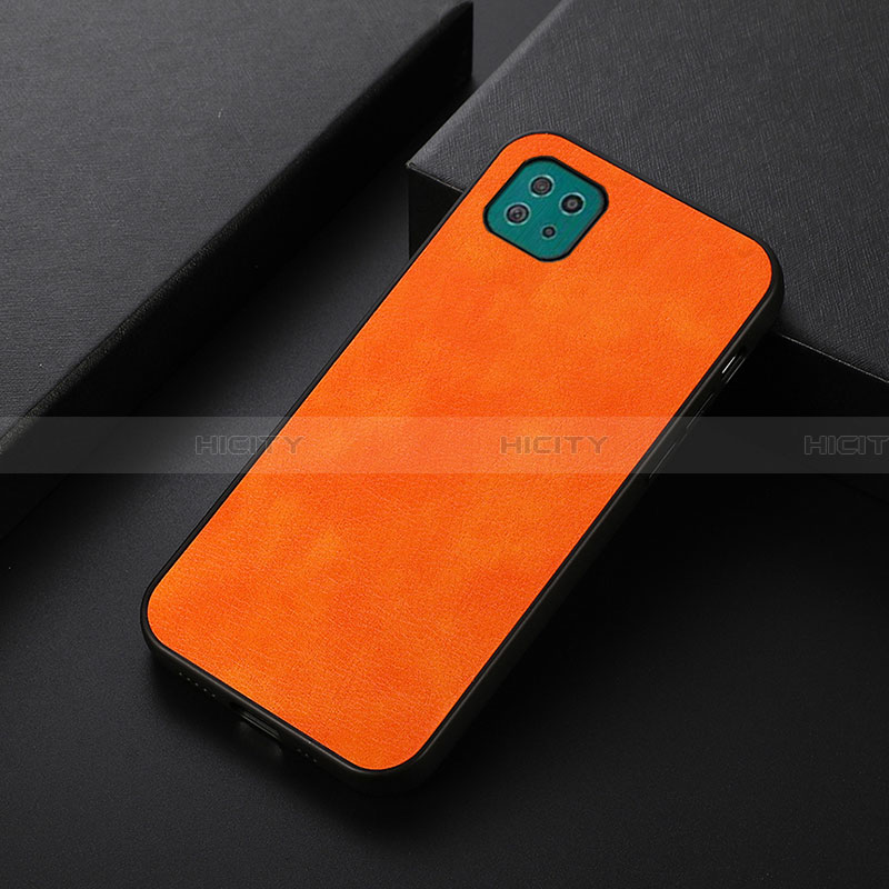 Funda Lujo Cuero Carcasa B06H para Samsung Galaxy A22 5G Naranja