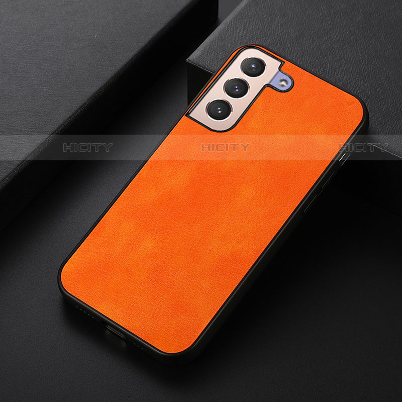 Funda Lujo Cuero Carcasa B06H para Samsung Galaxy S22 Plus 5G Naranja