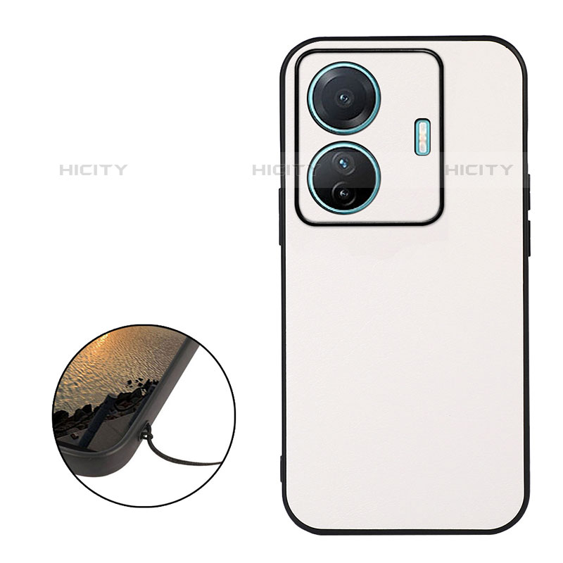 Funda Lujo Cuero Carcasa B06H para Vivo T1 Pro 5G Blanco