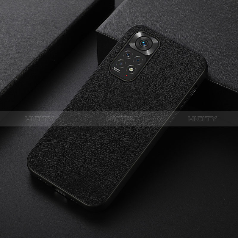 Funda Lujo Cuero Carcasa B06H para Xiaomi Redmi Note 11 4G (2022) Negro