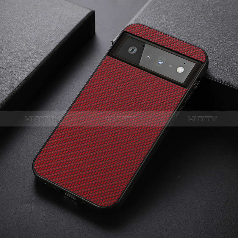 Funda Lujo Cuero Carcasa B07H para Google Pixel 6 5G Rojo