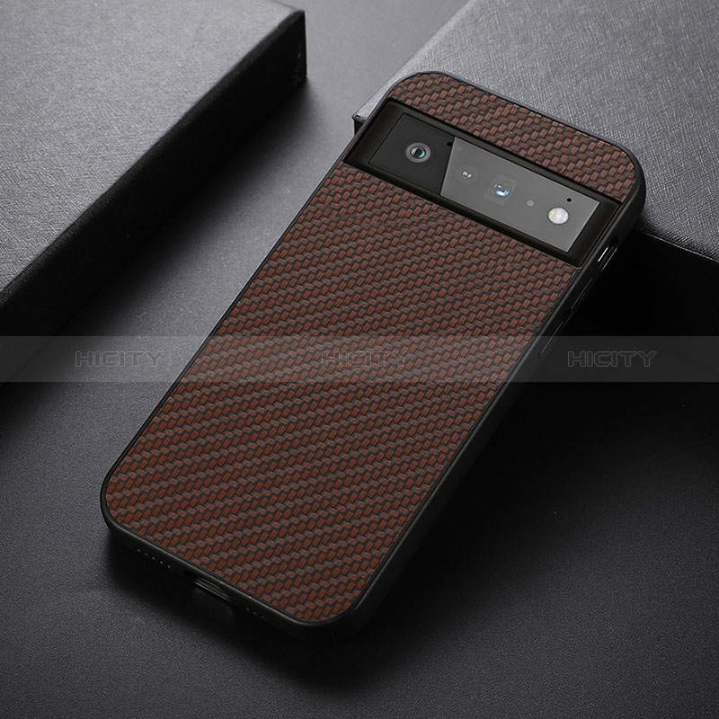 Funda Lujo Cuero Carcasa B07H para Google Pixel 6 Pro 5G Marron