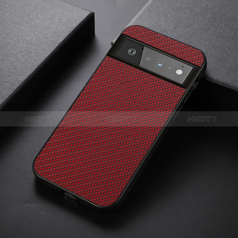 Funda Lujo Cuero Carcasa B07H para Google Pixel 6 Pro 5G Rojo