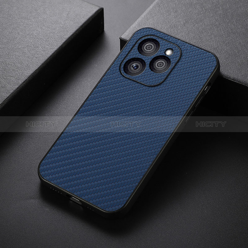 Funda Lujo Cuero Carcasa B07H para Huawei Honor 60 SE 5G Azul