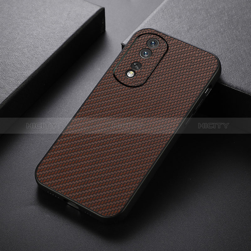 Funda Lujo Cuero Carcasa B07H para Huawei Honor 80 5G Marron