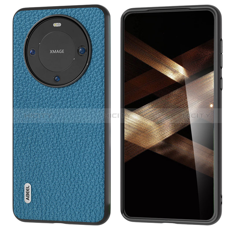 Funda Lujo Cuero Carcasa B07H para Huawei Mate 60 Azul